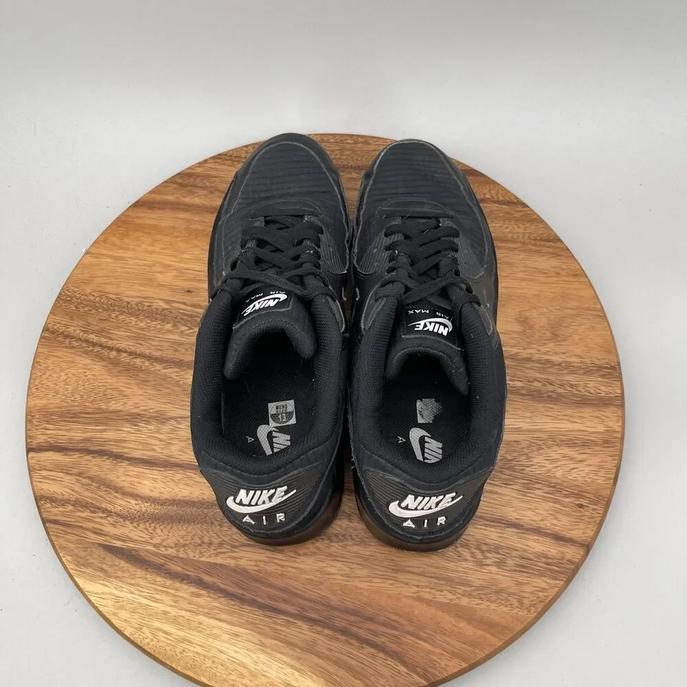 Nike Air Max 90 Essential Mens Size 13 Triple Black Running Comfort Walking Gym